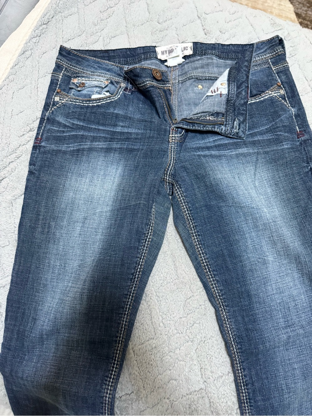 Hydraulic Women's Dark Blue Skinny Jeans with Whiskered Fade